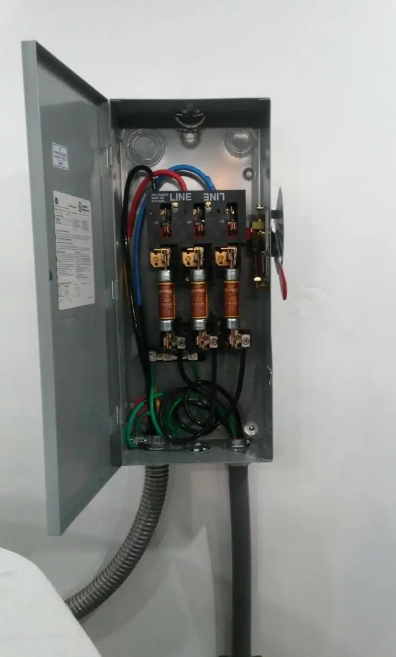 Three-phase disconnect switch installed for Electrical Wiring & Rewiring in Kill Devil Hills